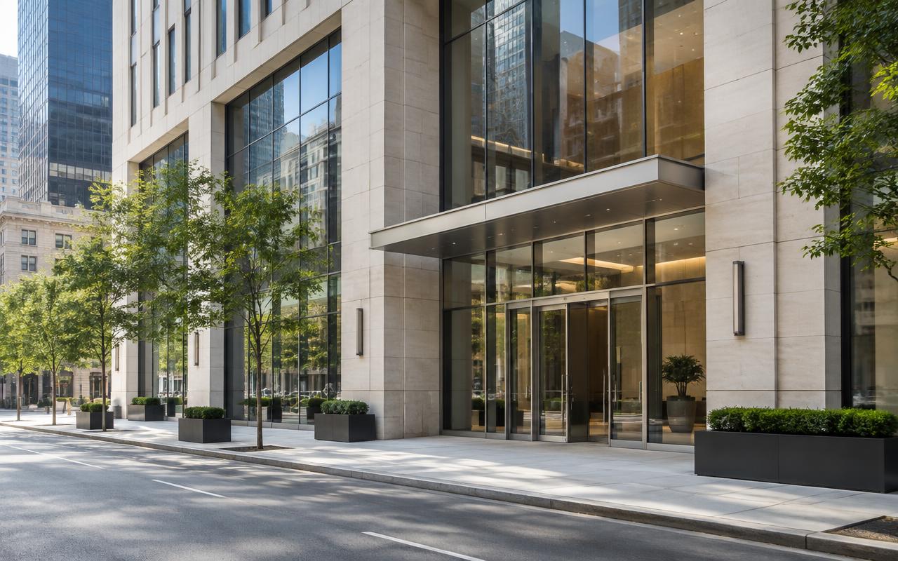 Contemporary commercial building in New York